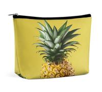 MNVTSKOP Borsa cosmetica gialla ananas borsa da viaggio di grande capacità borsa da toilette portatile alla moda per le donne