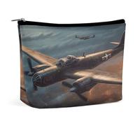 MNVTSKOP Borsa cosmetica per aerei della guerra mondiale Borsa da viaggio di grande capacità Borsa da toilette portatile alla moda per le donne