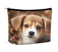 MNVTSKOP Borsa cosmetica per cani carina borsa da viaggio di grande capacità borsa da toilette portatile alla moda per le donne