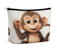MNVTSKOP Borsa cosmetica piccola scimmia borsa da viaggio di grande capacità borsa da toilette portatile alla moda per le donne