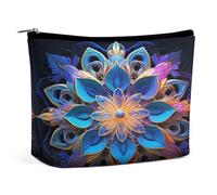 MNVTSKOP Borsa cosmetica rettangolare mandala borsa da viaggio di grande capacità borsa da toilette portatile alla moda per le donne