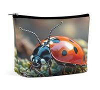 MNVTSKOP Borsa cosmetica rossa coccinella borsa da viaggio di grande capacità borsa da toilette portatile alla moda per le donne