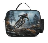 MNVTSKOP Borsa per il pranzo per torneo per mountain bike borsa riutilizzabile a prova di perdite con manico per ufficio picnic spiaggia