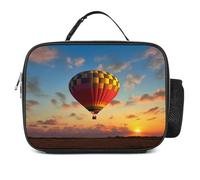 MNVTSKOP Borsa per il pranzo riutilizzabile con mongolfiera al tramonto borsa per il pranzo a tenuta stagna con manico per ufficio picnic spiaggia