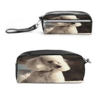 MNVTSKOP Borsa per il trucco con barboncino francese, piccola custodia da viaggio per cosmetici, organizer portatile per cancelleria per insegnanti donne