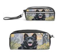 MNVTSKOP Borsa per il trucco con cane da pastore tedesco, piccola custodia da viaggio per cosmetici, organizer portatile per cancelleria per insegnanti donne