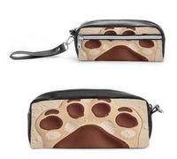 MNVTSKOP Borsa per il trucco con stampa di zampa di cane piccola custodia da viaggio per cosmetici portatile organizer per cancelleria per insegnanti donne