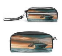 MNVTSKOP Borsa per il trucco della nave da crociera piccola custodia da viaggio cosmetica portatile organizzatore di cancelleria per le donne insegn