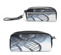 MNVTSKOP Borsa per trucco con catena DNA, piccola custodia da viaggio per cosmetici, organizer portatile per cancelleria per donne e insegnanti