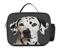 MNVTSKOP Borsa portapranzo dalmata riutilizzabile, a prova di perdite, con manico, per ufficio, picnic, spiaggia