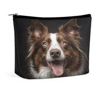 MNVTSKOP Cane che sporge fuori la lingua borsa cosmetica di grande capacità borsa di trucco di viaggio borsa da toilette portatile alla moda per le donne