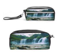 MNVTSKOP Cascata Paesaggio Trucco Borsa Piccola Cosmetica Caso di Viaggio Portatile Cancelleria Organizzatore per Donne Insegnante