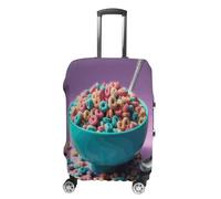 MNVTSKOP Cereal in Bowl Copertura per valigie antigraffio lavabile in poliestere elastico da viaggio protezione per bagagli per valigia, bianco, L