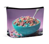 MNVTSKOP Cereali in Bowl Cosmetic Bag Grande Capacità Viaggio Makeup Bag Trendy Portable Toiletry Bag per le donne