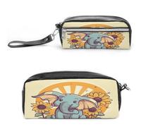 MNVTSKOP Cheery Elephant - Trousse da viaggio per cosmetici, organizer portatile per cancelleria per donne e insegnanti