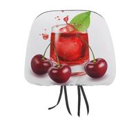 MNVTSKOP Cherry Juice, copri poggiatesta per auto, universale, anti-sporco, facile da installare, durevole, traspirante, accessorio per auto, camion, SUV