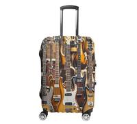 MNVTSKOP Chitarra Basso Strumenti Musicali Copertura Dei Bagagli Resistente ai Graffi Lavabile Valigia Copertura Poliestere Elastico Viaggio Baggage Protector per Valigia Protector Cover, bianco, L