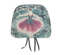 MNVTSKOP Classical Ballet Elegante Ballerina Poggiatesta Cover per Auto Universale Anti-Sporco Poggiatesta Protettore Facile da Installare Durevole Traspirante Accessori per Veicoli per Auto Camion