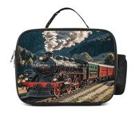 MNVTSKOP Contenitore per il pranzo a forma di locomotiva a vapore, riutilizzabile, a prova di perdite, con manico, per ufficio, picnic, spiaggia