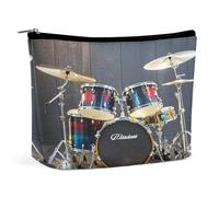 MNVTSKOP Cool Drum Set Cosmetic Bag Grande Capacità Viaggio Makeup Bag Trendy Portable Toiletry Bag per le donne