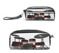 MNVTSKOP Cool Drum Set Makeup Bag Piccolo Cosmetico Viaggio Caso Portatile Cancelleria Organizzatore per Donne Insegnante