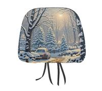 MNVTSKOP Copertura invernale per poggiatesta auto, universale, anti-sporco, facile da installare, durevole, traspirante, accessorio per auto, camion, SUV