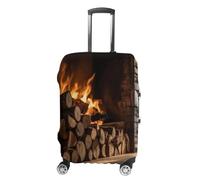 MNVTSKOP Copertura per bagagli in legno sul camino, resistente ai graffi, lavabile, in poliestere, elastica, protezione per bagagli da viaggio, bianco, S