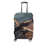 MNVTSKOP Copertura per bagagli per aerei della guerra mondiale, resistente ai graffi, lavabile, in poliestere, elastica, protezione per bagagli da viaggio, bianco, L