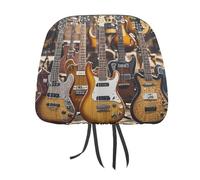 MNVTSKOP Copri poggiatesta per chitarra e basso, strumenti musicali per auto, universale, anti-sporco, facile da installare, resistente, traspirante, accessori per veicoli per camion e SUV