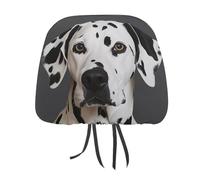 MNVTSKOP Copritesta dalmata per auto, universale, anti-sporco, per poggiatesta, facile da installare, durevole, traspirante, accessorio per auto, camion, SUV