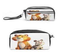 MNVTSKOP Cute Little Animals Makeup Bag Piccolo Cosmetico Viaggio Caso Portatile Cancelleria Organizzatore per Donne Insegnante