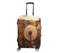MNVTSKOP Dandelions at Sunset - Copertura per valigia, resistente ai graffi, lavabile, in poliestere, elastica, da viaggio, protezione per valigie, bianco, XL