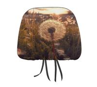 MNVTSKOP Dandelions at Sunset - Copri poggiatesta per auto, universale, anti-sporco, facile da installare, durevole, traspirante, accessorio per auto, camion, SUV