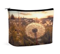 MNVTSKOP Dandelions at Sunset Cosmetic Bag Grande Capacità Viaggio Makeup Bag Trendy Portable Toiletry Bag per le donne
