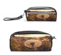 MNVTSKOP Dandelions at Sunset - Trousse da viaggio per cosmetici, portatile, organizer per cancelleria per donne e insegnanti