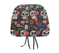 MNVTSKOP Day of The Dead - Copripoggiatesta per auto, universale, anti-sporco, facile da installare, resistente, traspirante, accessorio per auto, camion, SUV