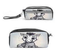 MNVTSKOP Divertente borsa per il trucco zebra piccola custodia da viaggio per cosmetici organizer portatile per insegnanti donne