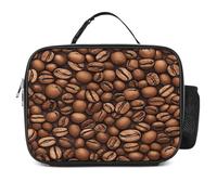 MNVTSKOP Divertente contenitore per il pranzo con chicchi di caffè arrosto, riutilizzabile, a prova di perdite, con manico, per ufficio, picnic, spiaggia