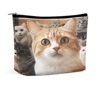 MNVTSKOP Divertente Pet Cat Cosmetic Bag Grande Capacità Viaggio Makeup Bag Trendy Portable Toiletry Bag per le donne