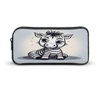 MNVTSKOP Divertente Zebra Astuccio di Grande Capacità Matita Astuccio Ufficio Matita Borsa per Uomini Donne Organizzatore da Scrivania