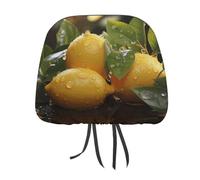 MNVTSKOP Fresh Lemon - Copri poggiatesta per auto, universale, anti-sporco, facile da installare, resistente, traspirante, accessorio per auto, camion, SUV