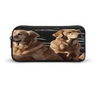 MNVTSKOP Golden Retrievers - Astuccio per matite di grande capacità, per ufficio, per uomini e donne, organizer da scrivania