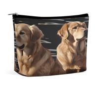 MNVTSKOP Golden Retrievers Borsa cosmetica Grande Capacità Viaggio Trucco Bag Trendy Portable Toiletry Bag per le Donne