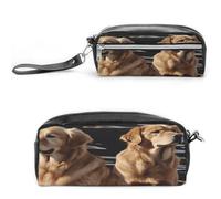 MNVTSKOP Golden Retrievers Borsa per il trucco piccola custodia da viaggio per cosmetici portatile organizzatore di cancelleria per donne insegnante
