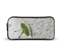 MNVTSKOP Grasshopper, astuccio per matite con immagine verde, grande capacità, astuccio da ufficio per uomini e donne, organizer da scrivania