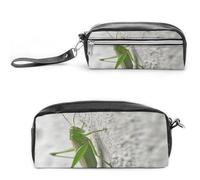 MNVTSKOP Grasshopper Verde Immagine Trucco Borsa Piccola Cosmetica Viaggio Caso Portatile Cancelleria Organizzatore per Donne Insegnante