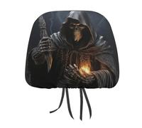 MNVTSKOP Grim Reaper - Copri poggiatesta per auto, universale, anti-sporco, facile da installare, durevole, traspirante, accessori per veicoli per auto, camion, SUV