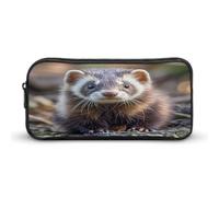 MNVTSKOP Hairy Ferret - Astuccio per matite di grande capacità, per ufficio, per uomini e donne, organizer da scrivania