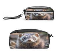 MNVTSKOP Hairy Ferret Makeup Bag Piccola Custodia da Viaggio Cosmetici Portatile Cancelleria Organizzatore per Donne Insegnante