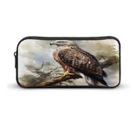 MNVTSKOP Hawk Sitting In The Tree - Astuccio per matite di grande capacità, per ufficio, per uomini e donne, organizer da scrivania